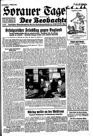 Sorauer Tageblatt vom 02.03.1940