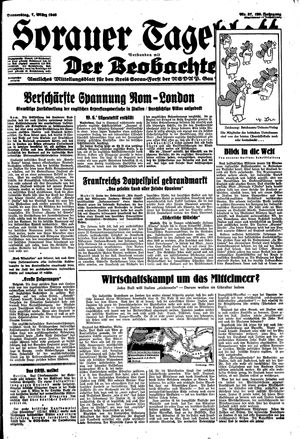 Sorauer Tageblatt vom 07.03.1940