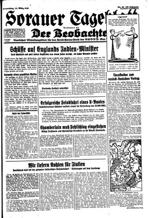 Sorauer Tageblatt vom 14.03.1940