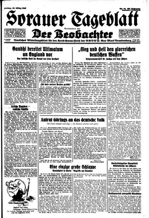 Sorauer Tageblatt vom 15.03.1940