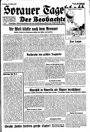 Sorauer Tageblatt vom 19.03.1940
