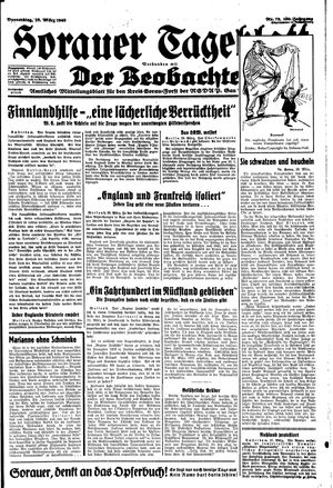Sorauer Tageblatt vom 28.03.1940