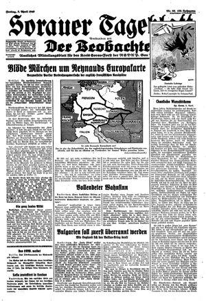 Sorauer Tageblatt vom 05.04.1940