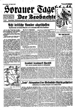 Sorauer Tageblatt vom 13.04.1940