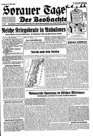 Sorauer Tageblatt vom 08.05.1940