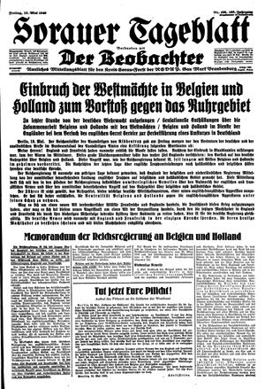 Sorauer Tageblatt vom 10.05.1940