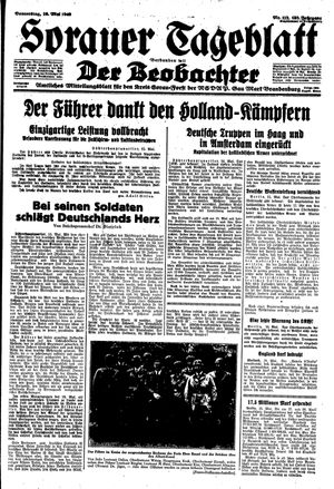 Sorauer Tageblatt vom 16.05.1940