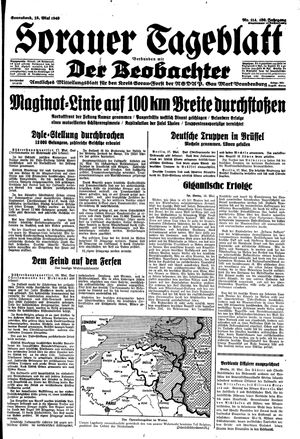 Sorauer Tageblatt vom 18.05.1940