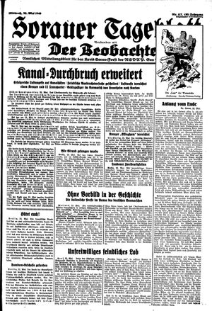 Sorauer Tageblatt vom 22.05.1940