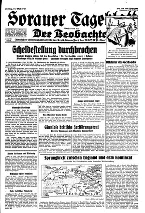 Sorauer Tageblatt vom 24.05.1940