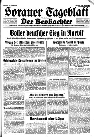 Sorauer Tageblatt vom 10.06.1940