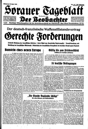 Sorauer Tageblatt vom 26.06.1940