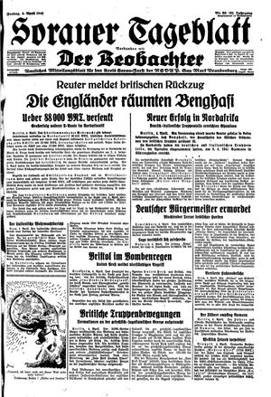 Sorauer Tageblatt vom 04.04.1941