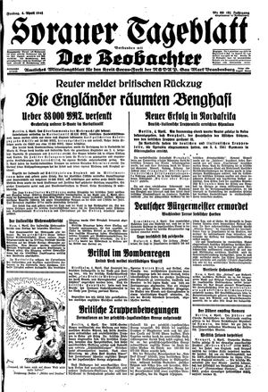 Sorauer Tageblatt vom 04.04.1941