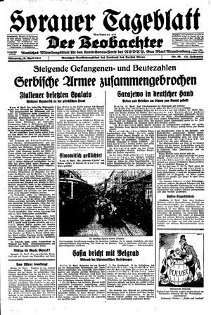 Sorauer Tageblatt vom 16.04.1941