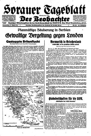 Sorauer Tageblatt vom 17.04.1941