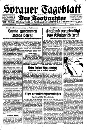 Sorauer Tageblatt vom 22.04.1941