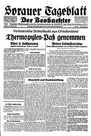 Sorauer Tageblatt vom 25.04.1941
