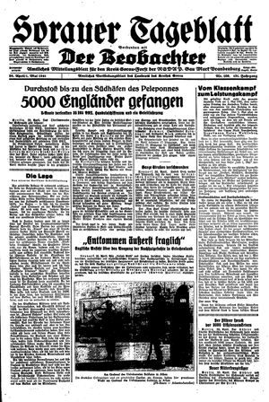 Sorauer Tageblatt vom 30.04.1941