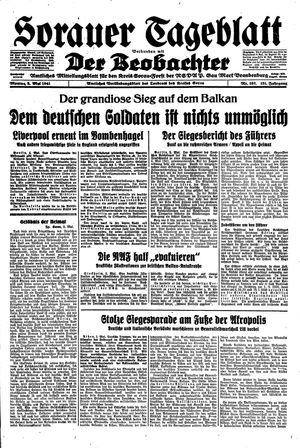 Sorauer Tageblatt vom 05.05.1941