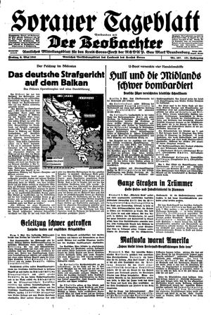 Sorauer Tageblatt on May 9, 1941