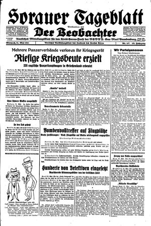 Sorauer Tageblatt vom 21.05.1941