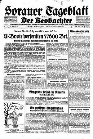 Sorauer Tageblatt vom 27.05.1941