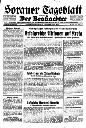 Sorauer Tageblatt vom 28.05.1941