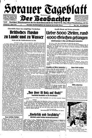 Sorauer Tageblatt vom 04.06.1941