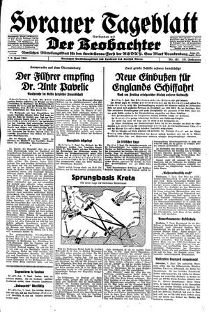 Sorauer Tageblatt vom 07.06.1941