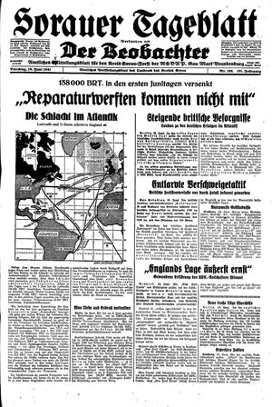 Sorauer Tageblatt vom 10.06.1941