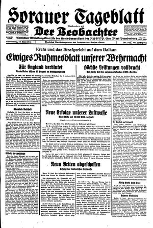 Sorauer Tageblatt vom 13.06.1941
