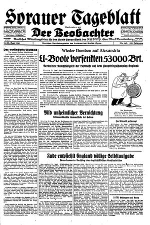 Sorauer Tageblatt vom 21.06.1941