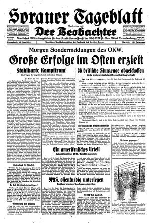Sorauer Tageblatt vom 28.06.1941