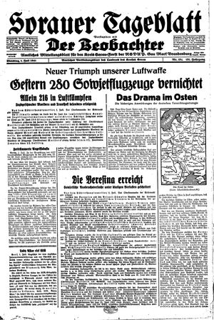 Sorauer Tageblatt vom 01.07.1941