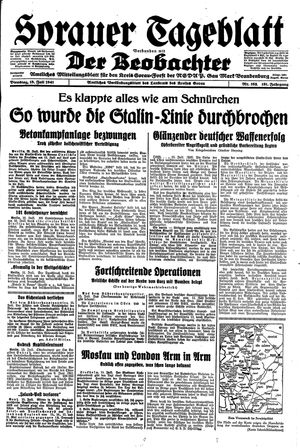 Sorauer Tageblatt vom 15.07.1941