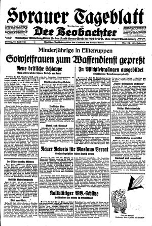 Sorauer Tageblatt vom 25.07.1941