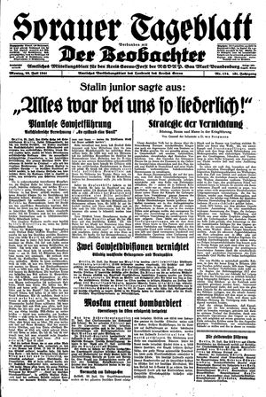 Sorauer Tageblatt vom 28.07.1941