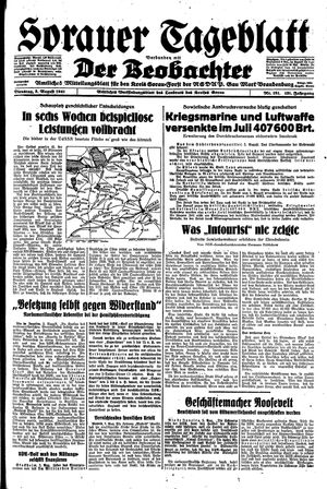 Sorauer Tageblatt vom 05.08.1941