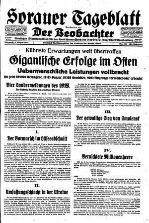 Sorauer Tageblatt vom 06.08.1941