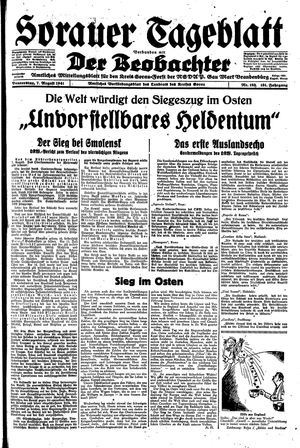 Sorauer Tageblatt vom 07.08.1941