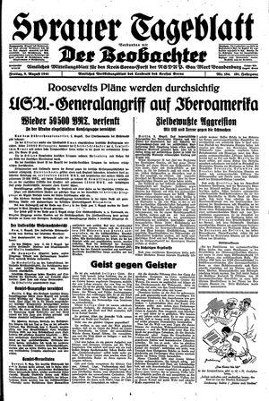 Sorauer Tageblatt vom 08.08.1941