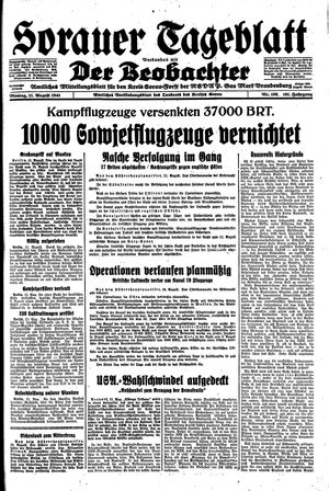 Sorauer Tageblatt on Aug 11, 1941