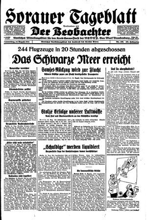 Sorauer Tageblatt vom 14.08.1941