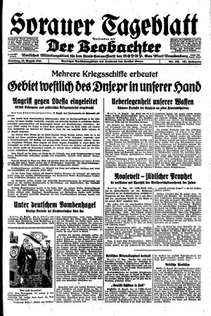 Sorauer Tageblatt vom 19.08.1941