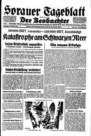 Sorauer Tageblatt vom 20.08.1941