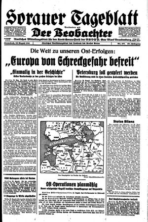 Sorauer Tageblatt vom 23.08.1941