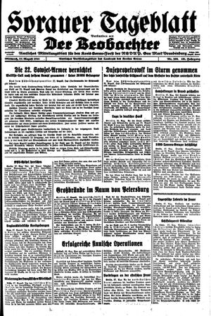 Sorauer Tageblatt vom 27.08.1941