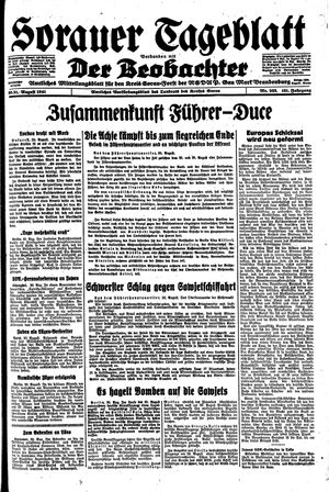Sorauer Tageblatt vom 30.08.1941