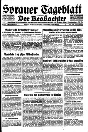 Sorauer Tageblatt vom 08.09.1941